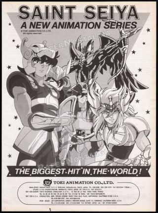 Saint Seiya_original 1989 Trade Print Ad / Poster_toei Animation_anime_rare