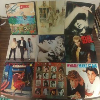 21 80s Wave Rock Records - Madonna Huey Lewis Bangles Billy Idol Prince