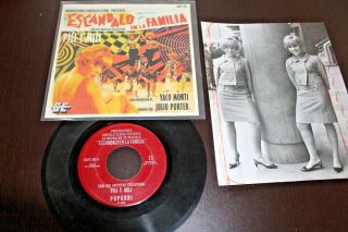 Pili Y Mili Escandalo En La Familia Ost 1968 Mexico 7 " & Promo Photo Girl Garage
