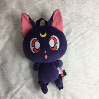 Sailor Moon Black Guardian Cat Luna Plush Bag Backpack J2y