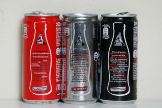 2008 Coca Cola 3 Cans Set From Spain,  Toma La Calle (300ml)