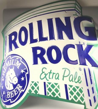 Large Rolling Rock Extra Pale Tin Sign - 1868