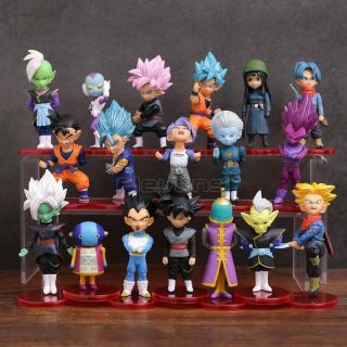18pcs/set Dragon Ball Toys Son Goku/gohan/zen O/jaco/trunks/mai/zamasu/gra