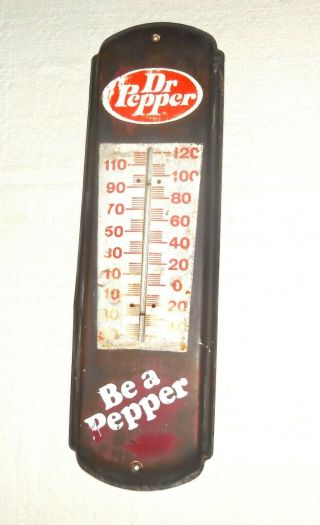 Vintage Dr Pepper Thermometer BE A PEPPER 27 