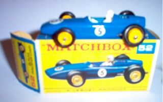 Matchbox Lesney Vintage 52 B.  R.  M Racing Car 1950 