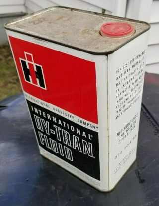 International Harvester 1 Gallon Can Hy - Tran Fluid Full Ih Tuck Tactor Scout