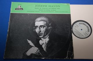 Ludwig Hoelscher Haydn Cello Concerto No.  1 German Electrola White Promo 