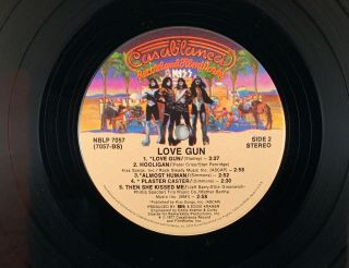 KISS Love Gun Near Vinyl 1977 Gun Inserts,  Sterling Stampers 6
