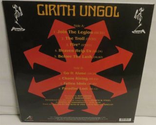 Cirith Ungol Paradise Lost LP Black Vinyl Record German Press 2