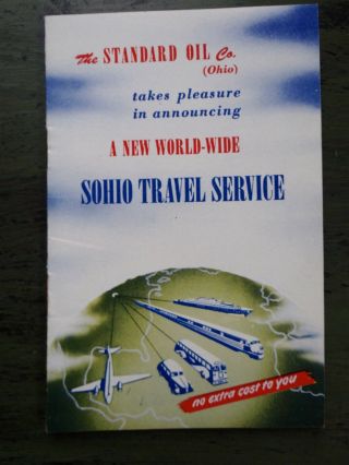 1940s Sohio Travel Service Standard Oil Co.  Ohio Advertising Brochure Pamphlet