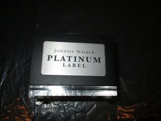 Johnnie Walker Platinum Label Wood Wooden Stand Display Holder Rare