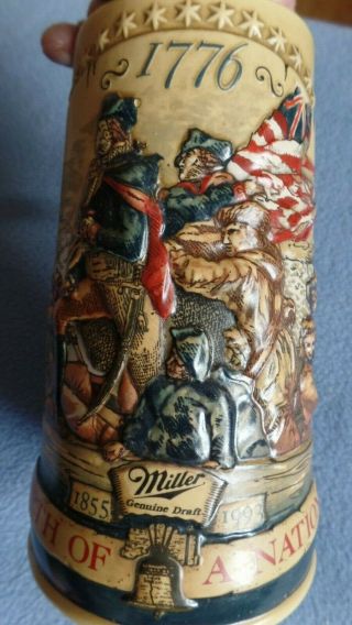 Miller Draft Beer Stein Birth Of A Nation Third In A Series 1776 43741