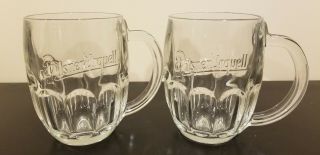 Set Of 2 Pilsner Urquell Czech Beer Glasses Mugs 0.  5l Engraved