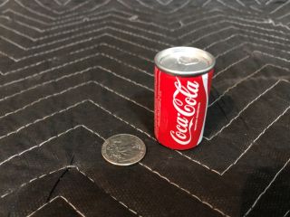 Rare Full Mini Coca Cola Can 2.  5 Cl.  89oz Coke Italian Italy Very Small