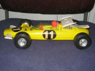 Vintage 60s Indianapolis 500 AJ Foyt Processed Plastic Co toy Race Car [RARE] 3