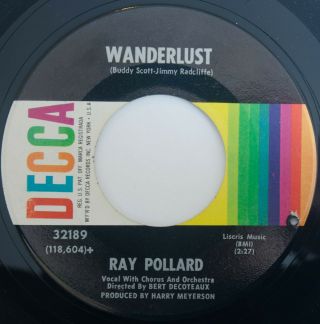 Northern Soul Ray Pollard Wanderlust / This Is No Laughing Matter Ex