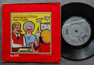 Xtc Making Plans For Nigel 1979 Virgin Rare 7 " 45 With Fold - Out Game Vs 282