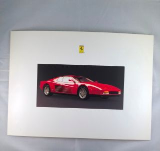 Ferrari 348,  Testarossa & Mondial Sales Brochure 1990 Ferrari North America 4/90 6