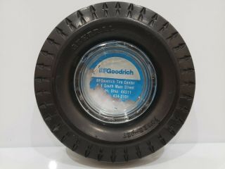 Vintage THE GENERAL TIRE CO.  Rubber & Glass ASHTRAY - 6 1/2 