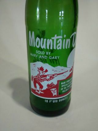 Mountain Dew Bottle by Marv and Gary.  10 oz.  1965 2