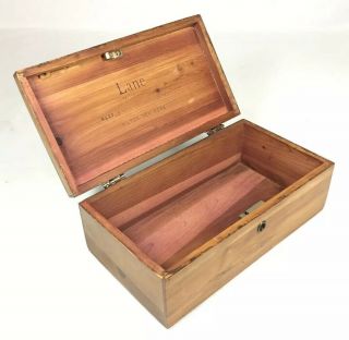 Vtg Lane Salesman Sample Mini Cedar Chest Wood Box Trinket Jewelry Hilton,  Ny
