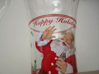 2 Collectible Coca - Cola Drink Glasses Christmas Holiday Santa Coke Glasses Promo