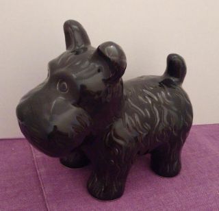 Black Scottie Scottish Terrier Ceramic High Gloss Dog Figure Figurine