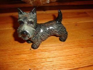 Vintage Black Goebel Scotty Scottish Terrier Figurine West Germany