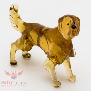 Art Blown Glass Figurine Of The Golden Retriever Dog