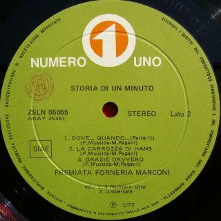 Premiata Forneria Marconi ‎– Storia Di Un Minuto - Orig 1975 Vintage Vinyl