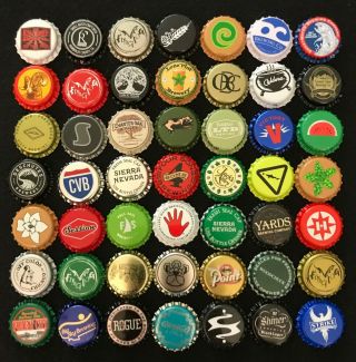 49 Different Usa Beer Bottle Caps/crowns - All Plastic Lined