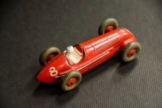 Vintage Dinky Toys By Meccano 232 Alfa Romeo 8 Grand Prix Racing Car Model Red