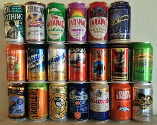 20 Diff Collectable Beer Cans Ready For Your Man Cave