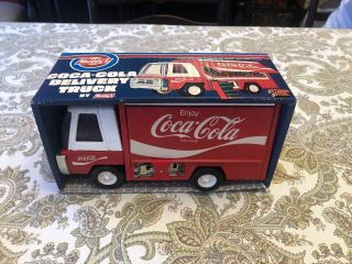 Vintage Buddy L Jr.  - Coca - Cola Bottle Delivery W/ Hand Truck & Cases