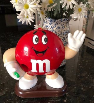 In The Box - 1991 Red M&m Dispenser Holding A Green M&m - Very Hard To Find