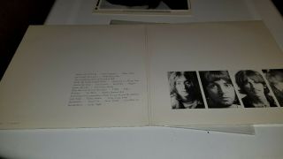 The Beatles - White Album Vinyl 2 LP Album 1968 Capitol Orange Poster Photos VG, 5