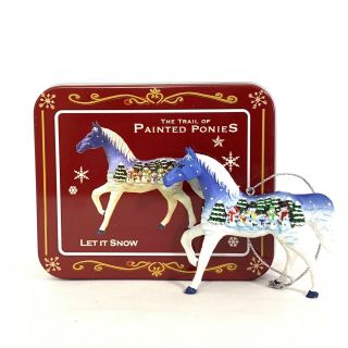 The Trail Of Painted Ponies Christmas Ornament " Let It Snow " Westland 2008