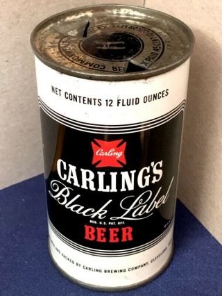 Carling Black Label Flat Top Beer Can,  Cleveland,  Ohio Usbc 38 - 14