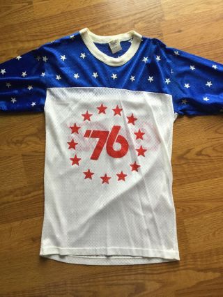 Rare Vintage 70s 1976 Coca Cola Mesh Jersey Red/white/blue Stars And Stripes S