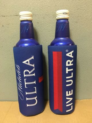 Michelob Ultra Aluminum Bottle Set Of 4 Coozie Koozie Bud Budweiser