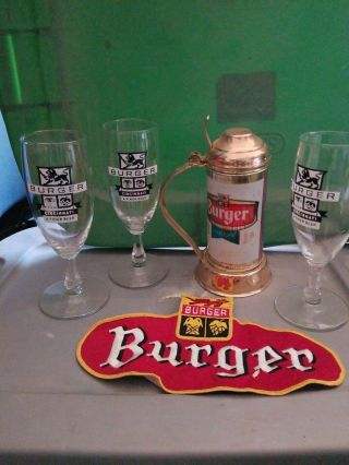 Burger Beer Patch,  Flutes And Stein