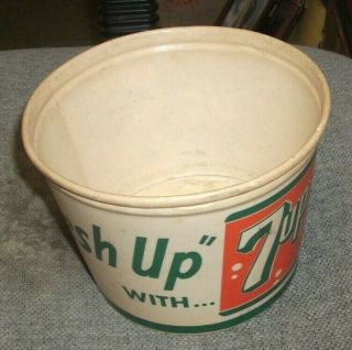 Vintage 1950s/60s Fresh Up With 7up Lily Nestrite Wax Coated Ice Bucket