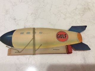Vintage Gulf Oil Advertising Item,  Toy Blimp,  Could Be From The 30s