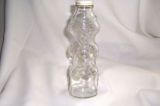 Vintage U - Bet Syrup Flavoring Double Sided Fox Glass Bottle Bank Advertising