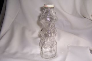 Vintage U - Bet Syrup Flavoring Double Sided Fox Glass Bottle Bank Advertising 4