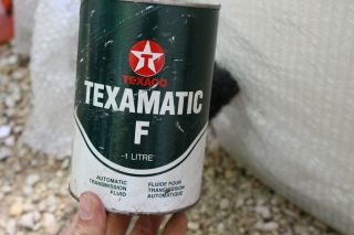 Vintage Texaco Texamatic Type F 1 Litre Automatic Transmission 1 Quart Oil Can