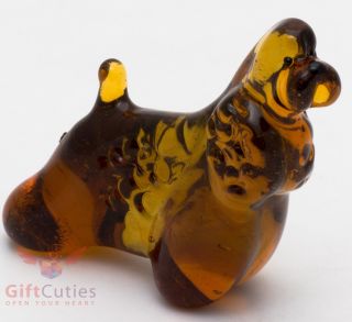Art Blown Glass Figurine Of The American Cocker Spaniel Dog