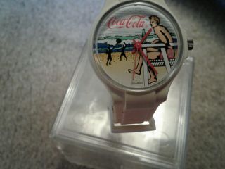 Swatch Watch,  Coca Cola Watch Vintage 80’s In Cube Case,  Coke Rare