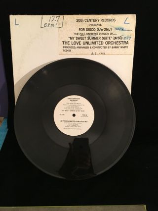Love Unlimited Orchestra " My Sweet Summer Suite " Disco 10 " 45rpm Dj Promo Rare