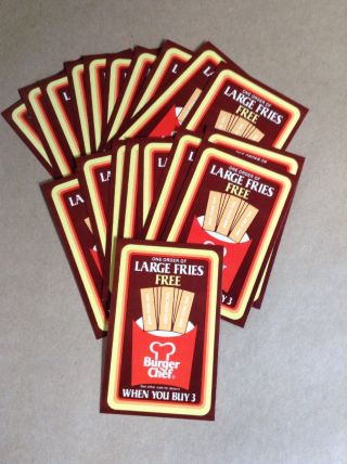 Group Of 20 1983 Burger Chef Fries Coupons Inv B19